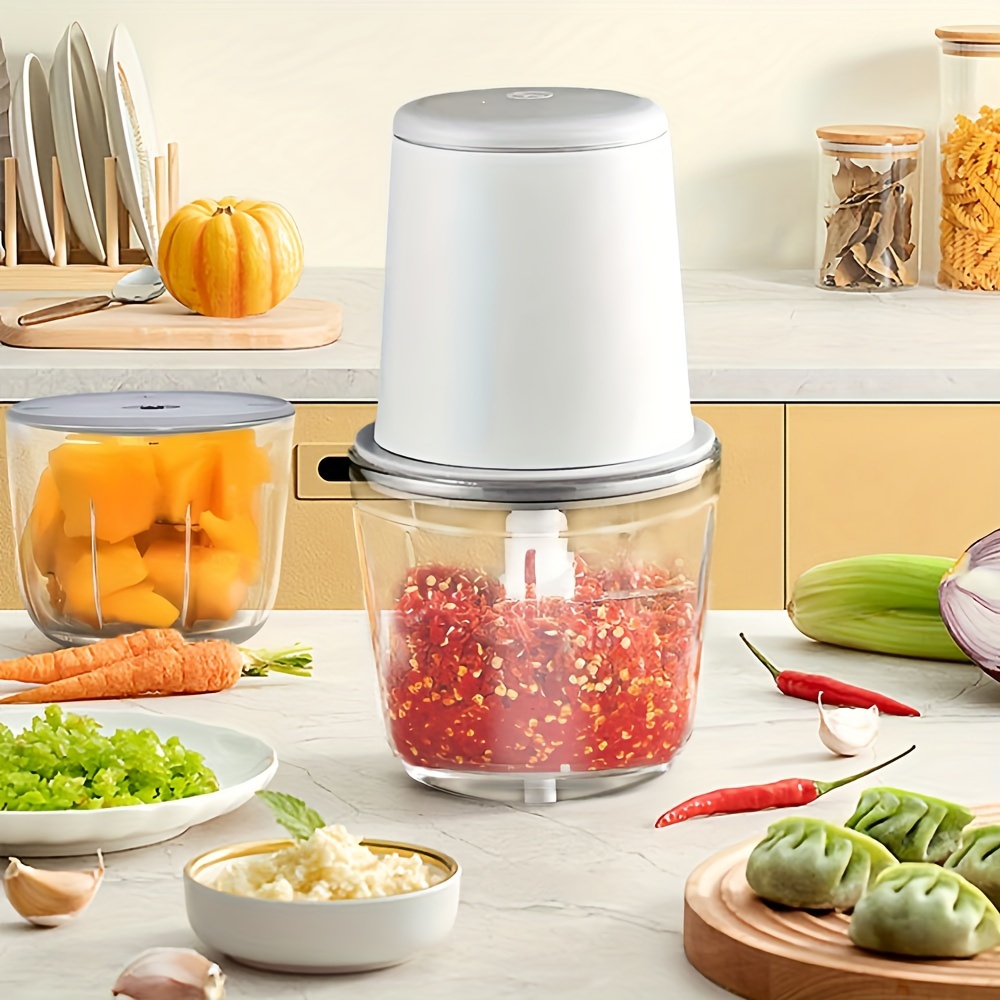 Shop for Food Processor Blender Electric Vegetable Chopper Multifunctional  Meat Chopper Veggie and Fruit Mincer Mixer 4 Stainless Steel Blades Pink at  Wholesale Price on