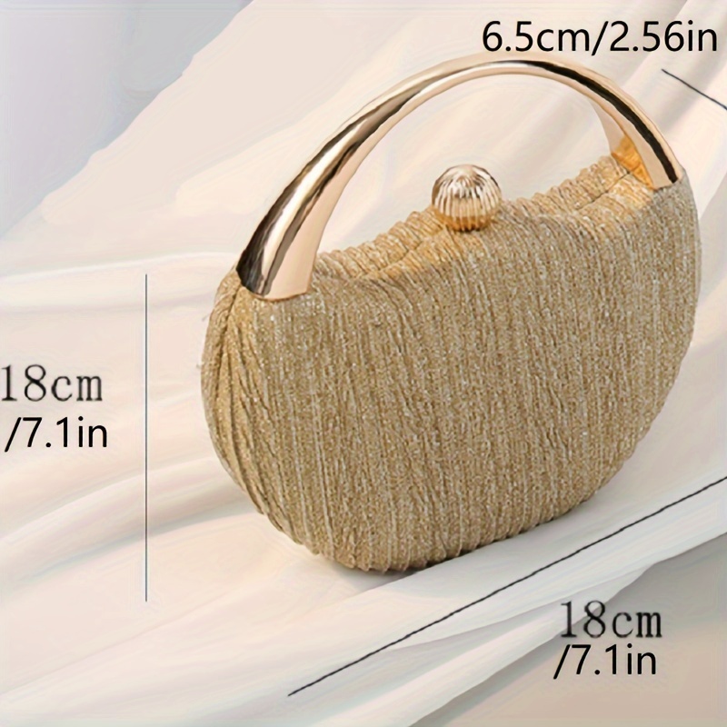 Elegant Luxury Designer Evening Bag Round Top Handle Banquet Bag Classic  Womens Party Wedding Prom Dinner Bag - Bags & Luggage - Temu Germany