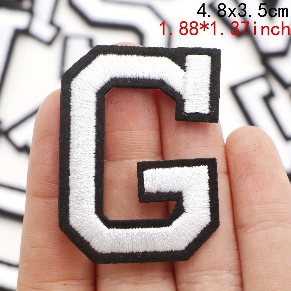 White Letter Patches Letter Embroidery Applique Iron On Heat - Temu