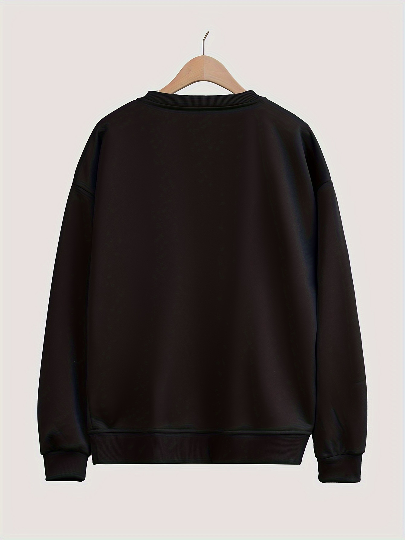 Plain black 2025 sweatshirt women's