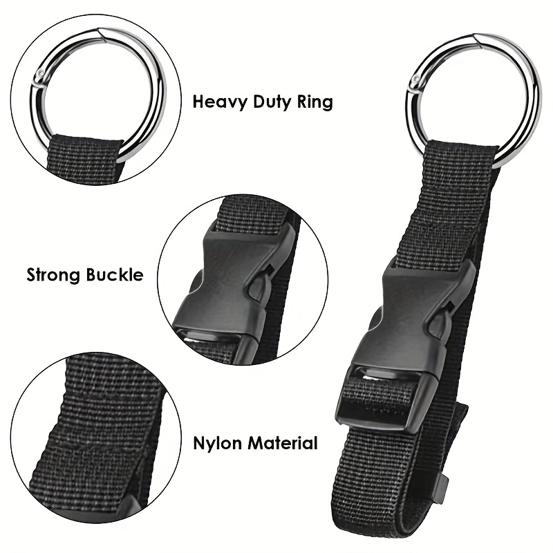 Portable Luggage Hanger Strap - Perfect For Carrying Clothes, Bottles &  Bags - Spring Plastic Buckle Release Holder - Temu