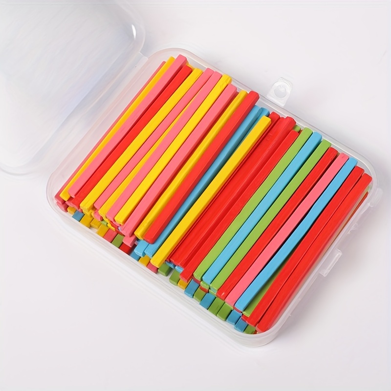 Colored Wooden Craft Sticks, 200PCS Rainbow Wooden Popsicle Sticks, Childrens Handicrafts