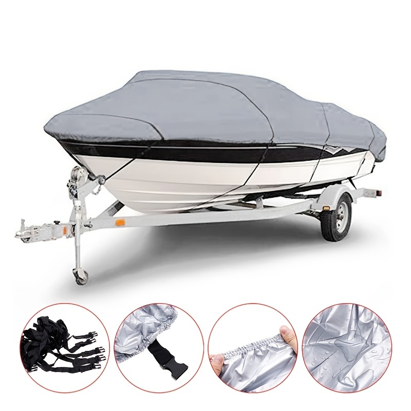 Waterproof Kayak Covers 420d Oxford Cloth Storage Dust Cover Sunblock  Shield for Fishing Boat Paddle Board (8.5-9.8ft) 2.6-3m Boat use