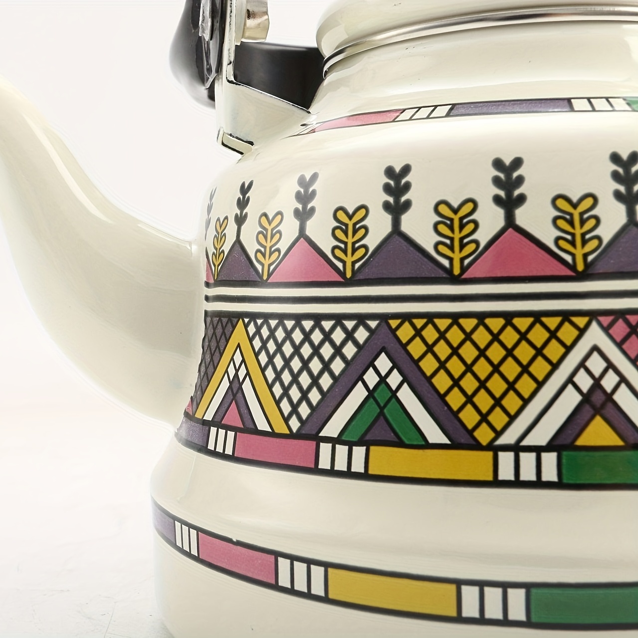Stovetop Tea Kettles With Handle Vintage Enamel Boiling - Temu