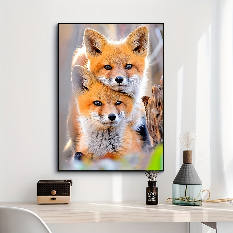 Halloween Thanksgiving Christmas Fox Diamond Painting Kit - Temu