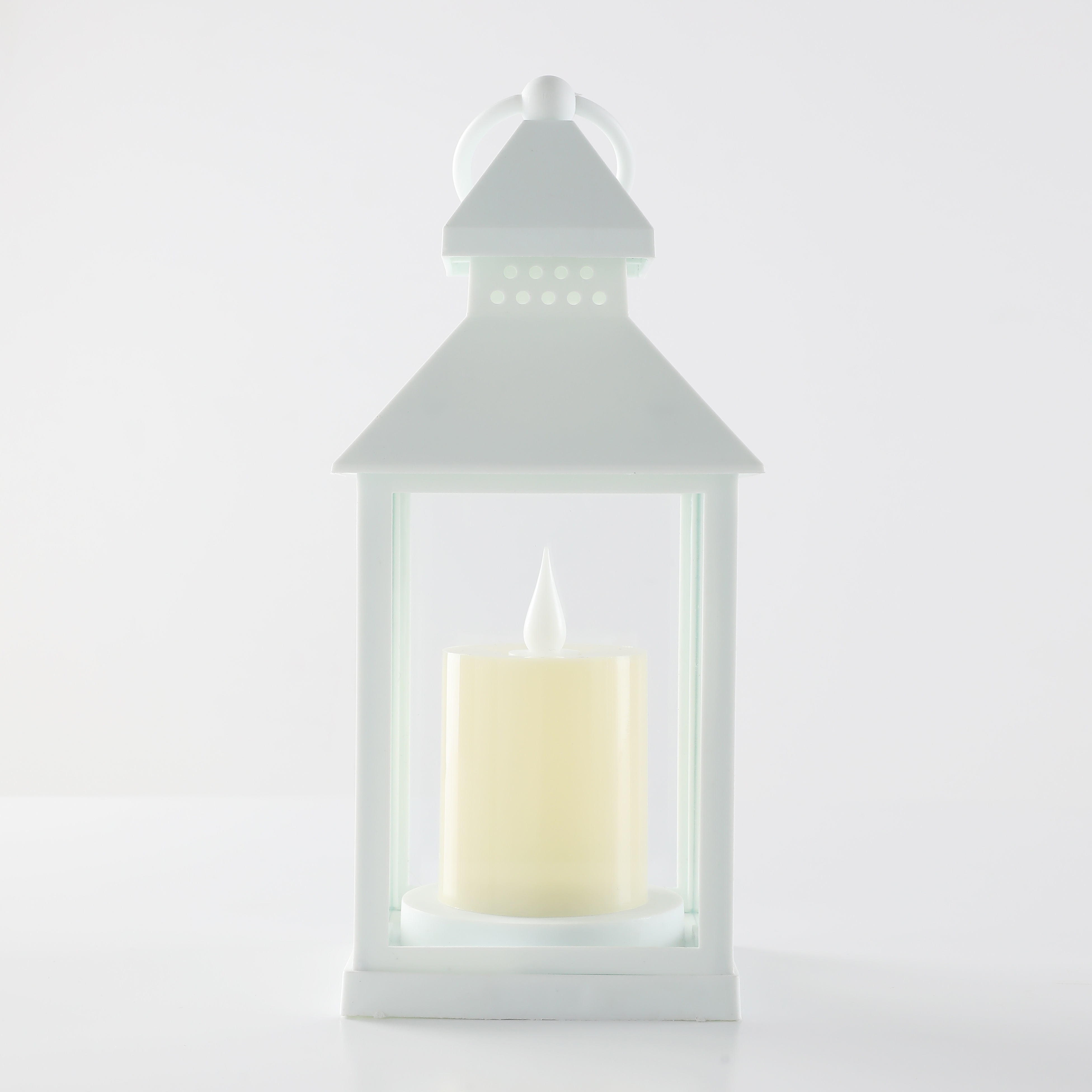 Lantern With Flickering Led Candle Battery Included Vintage - Temu