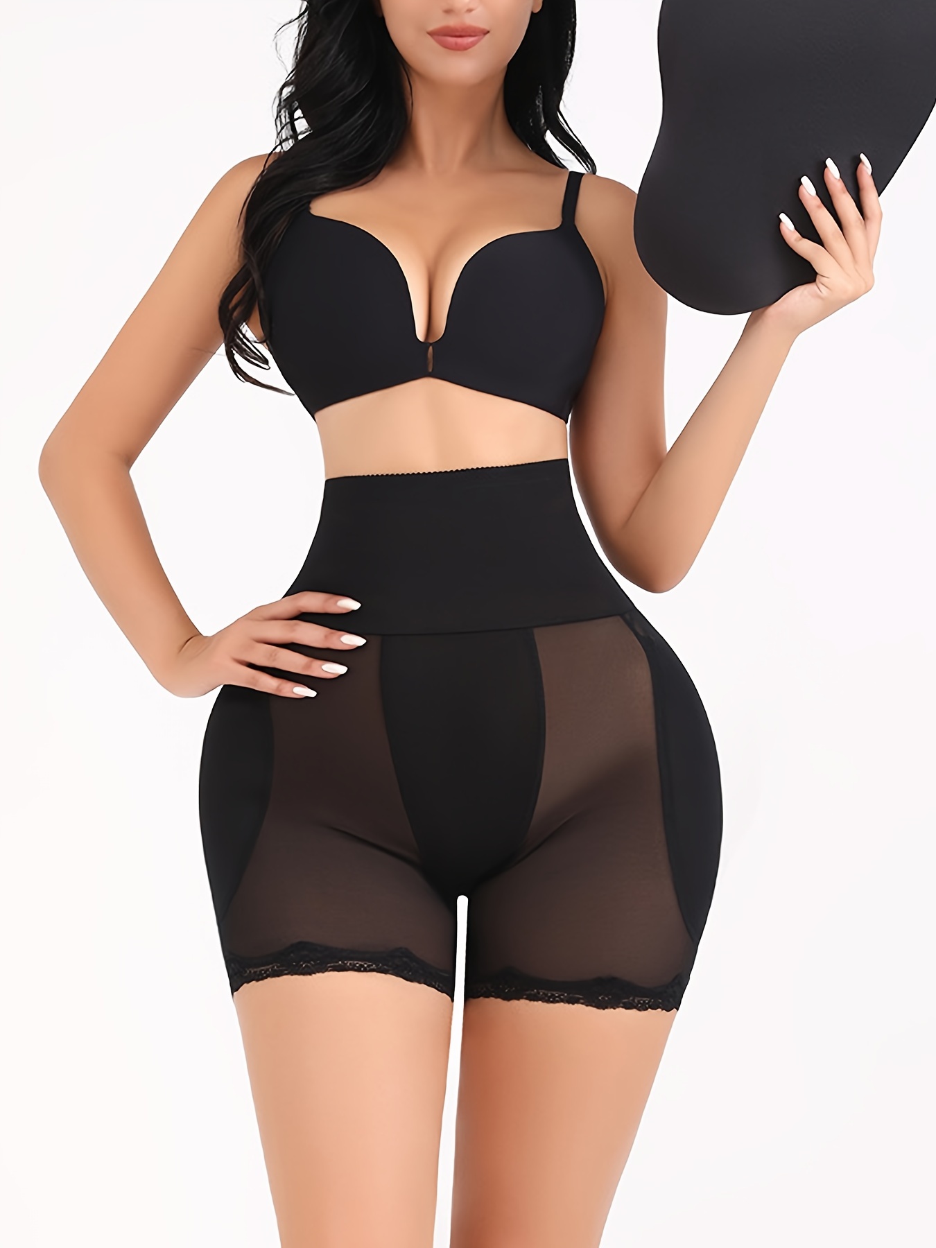 Women's Simple Shapewear Bodysuit, Plus Size Solid Seamless Zip Up Snap  Crotch Tummy Control Slimming Cami Body Shaper