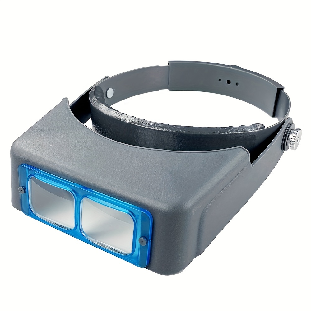 

Headband Magnifier, Professional Double Lens Head-mounted Loupe Jewelry Magnifier, Reading Visor Optical Glass Binocular Magnifier With Lens Magnification-1.5x 2x 2.5x 3.5x For Repair Close Work