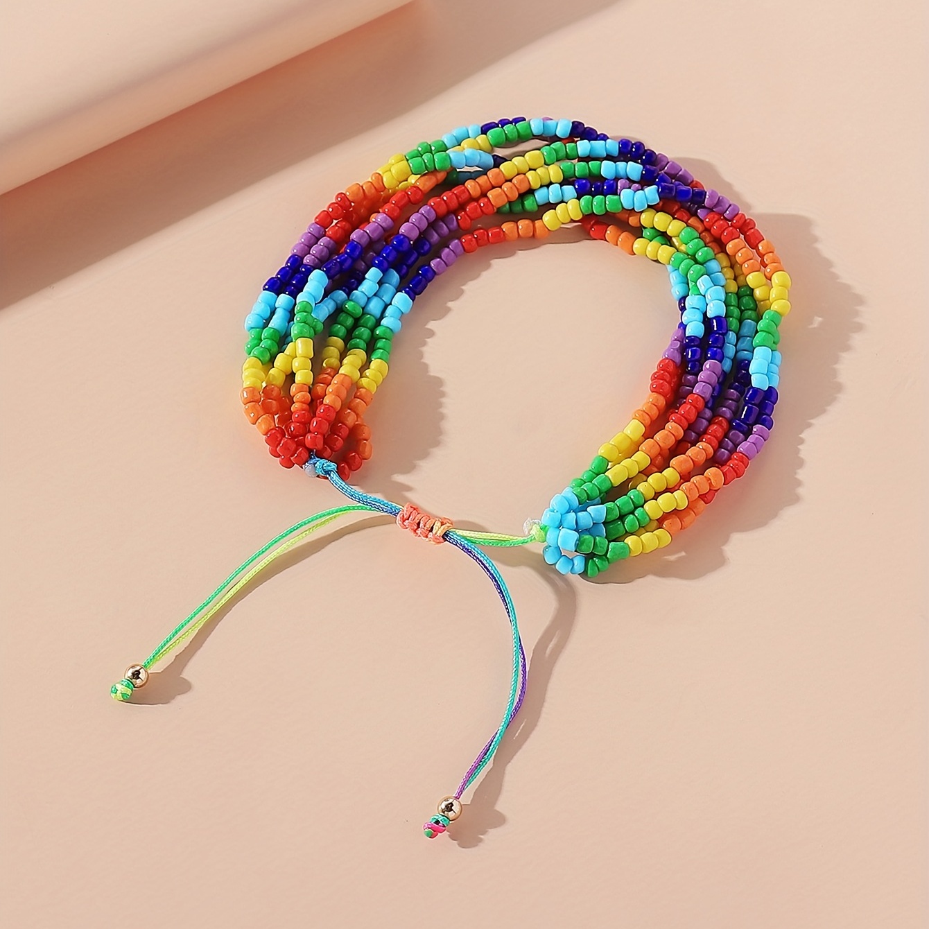 Rainbow colored store bracelets