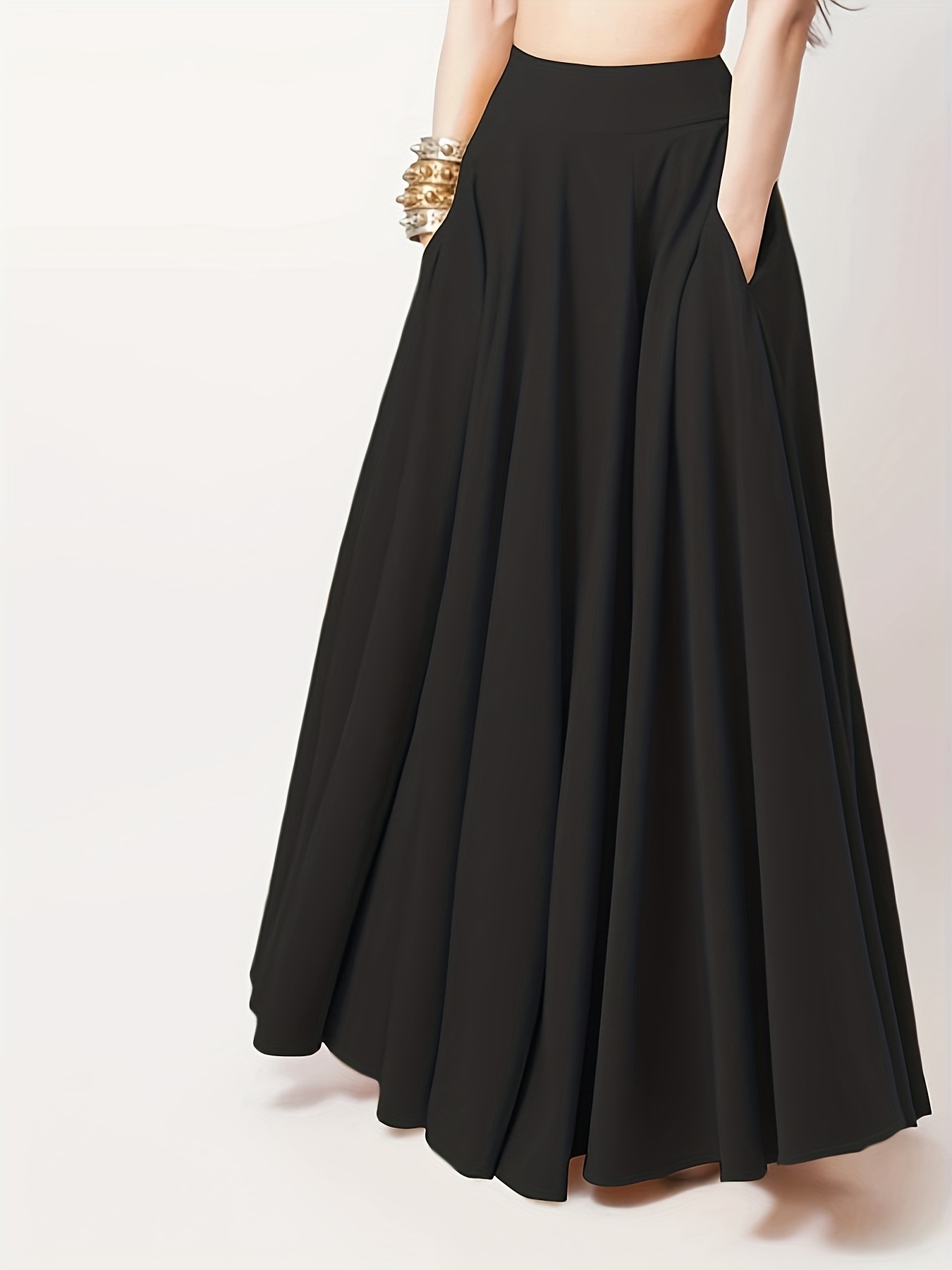 Black Skirt for Girls Boho Long Dress Swing High Low Side Dresses