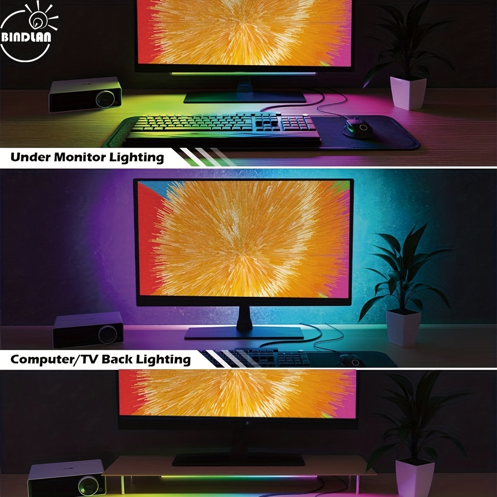 Monitor Rgb Light Bar Led Light Desk Gaming Setup Usb - Temu