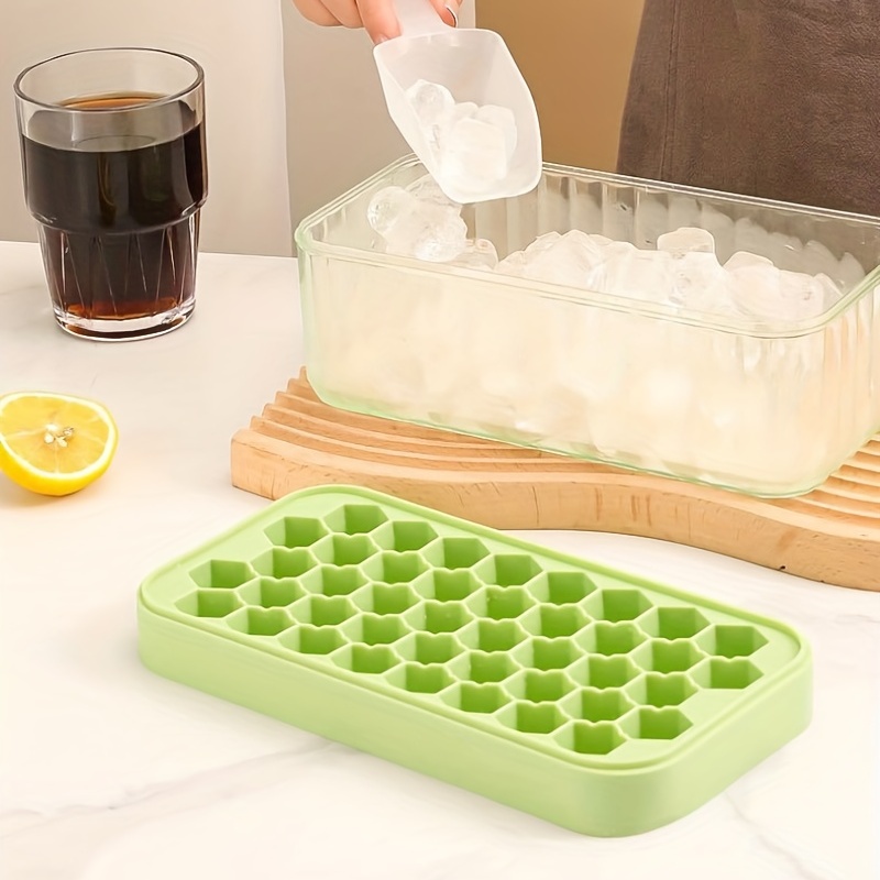 1pc Mini Silicone Ice Cube Tray With Lid, Safe And Non-toxic Reusable Ice  Maker, Party Tool