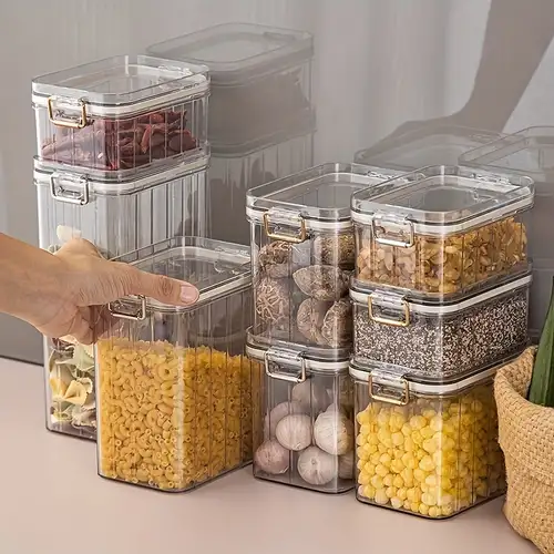 Clear Snack Jar With Lid Food Storage Box For Dry Fruits Dim