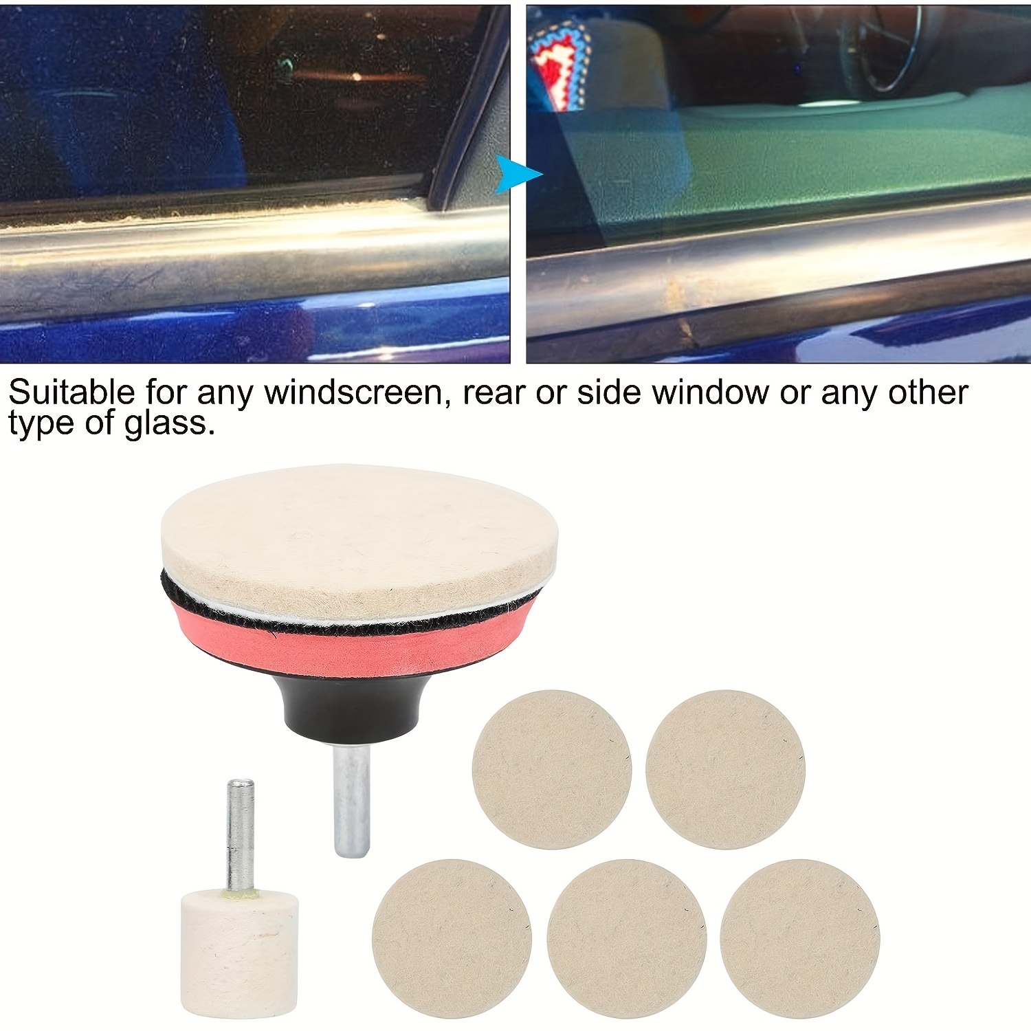 Glass Polishing Kit Car Windscreen Glass Scratch Remover - Temu