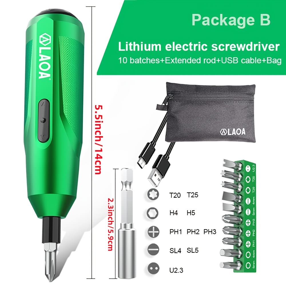 1pc Electric Screwdriver 3 7V - Various Screws for Household