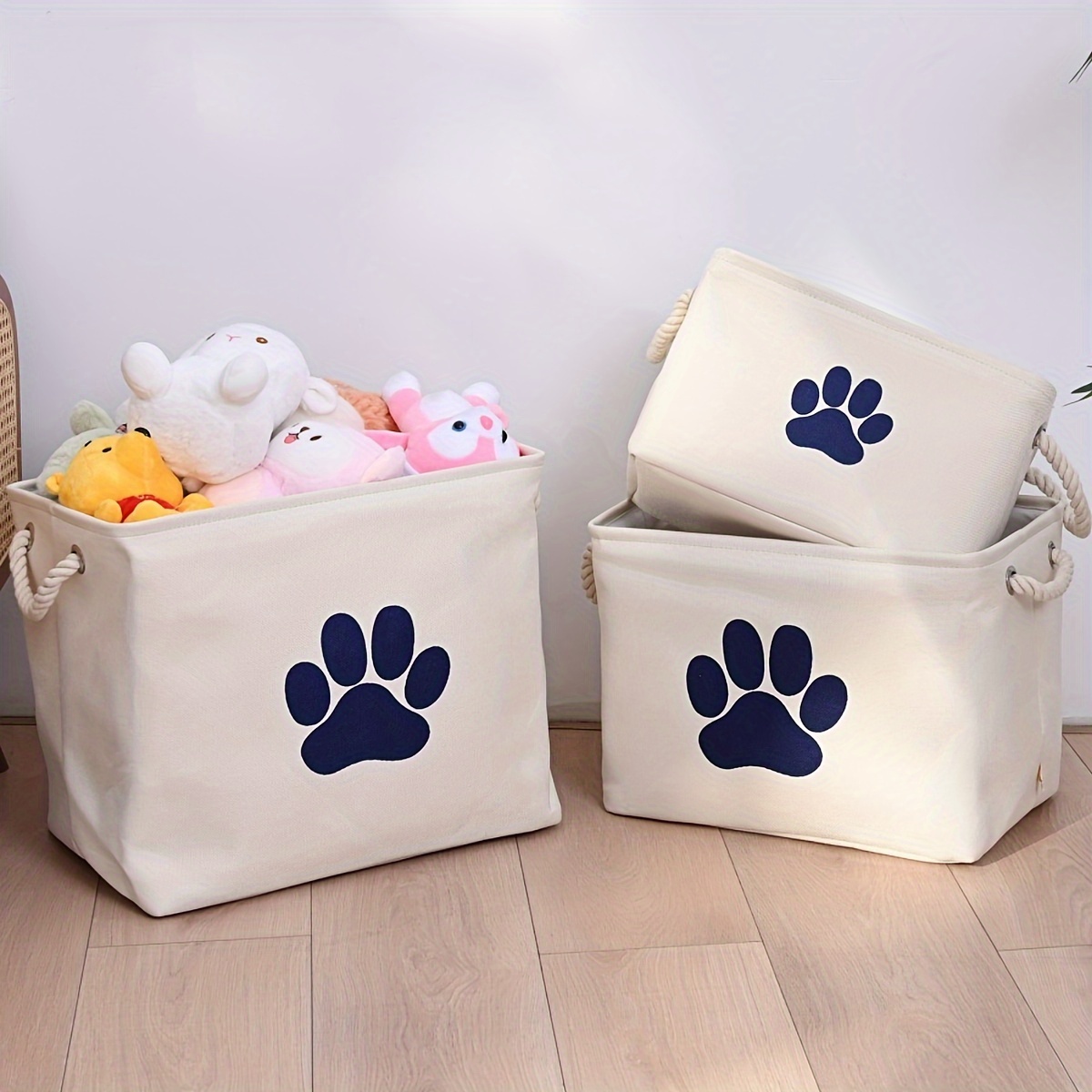 Fabric Storage Bins Large Storage Baskets Large - Temu