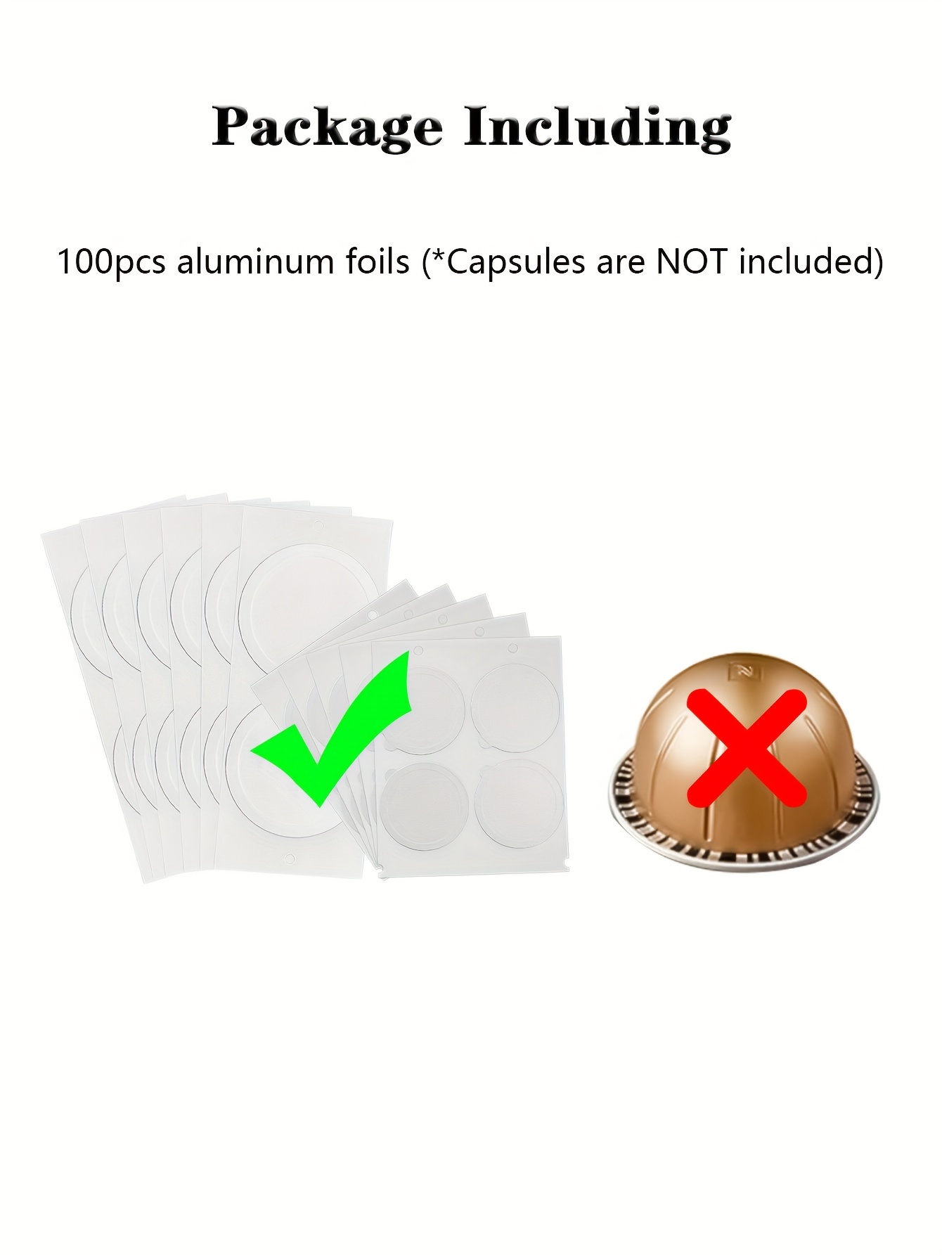 1 pack 3 7 4 5 5 35 5 9 6 2cm aluminum foils lids to reuse coffee pods compatible with different sizes of coffee capsules details 2