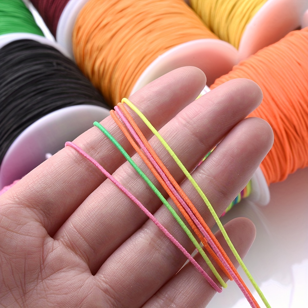 Color 1mm 100M 1 Roll Nylon Thread Cord String Rubber Elastic Beading Cord  For DIY Jewelry Making Bracelet Necklaces Accessories