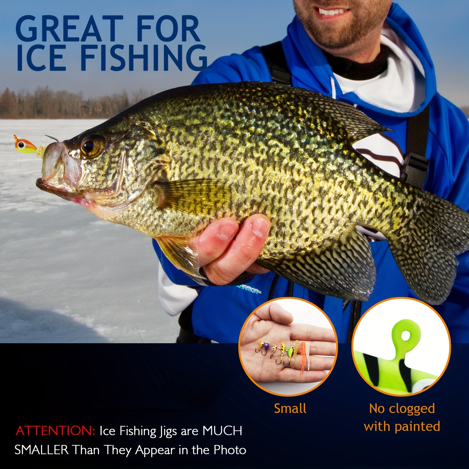 Dovesun Ice Fishing Jigs Ice Fishing Lures Walleye Fishing - Temu