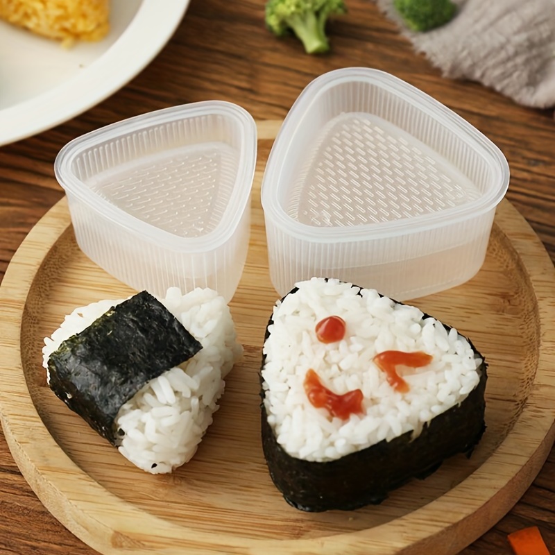 4PCS/Set DIY Sushi Mold Onigiri Rice Ball Food Press Transparent Triangular  Sushi Maker Mold Sushi Kit Kitchen Bento Accessorie