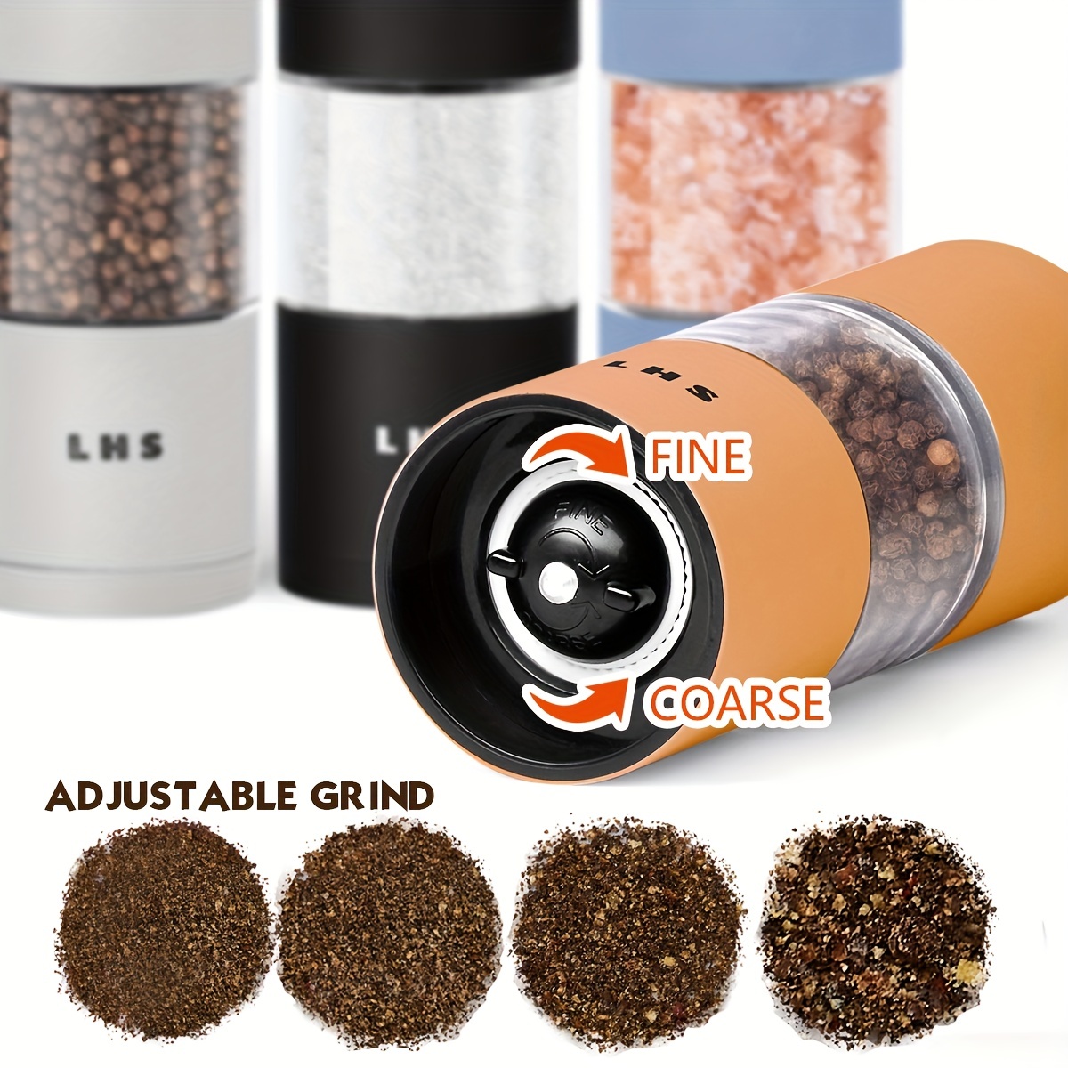 Electric Salt And Pepper Grinder Set - Automatic Spice Mill With Adjustable  Coarseness - Perfect For Cooking & Bbqs! - Temu