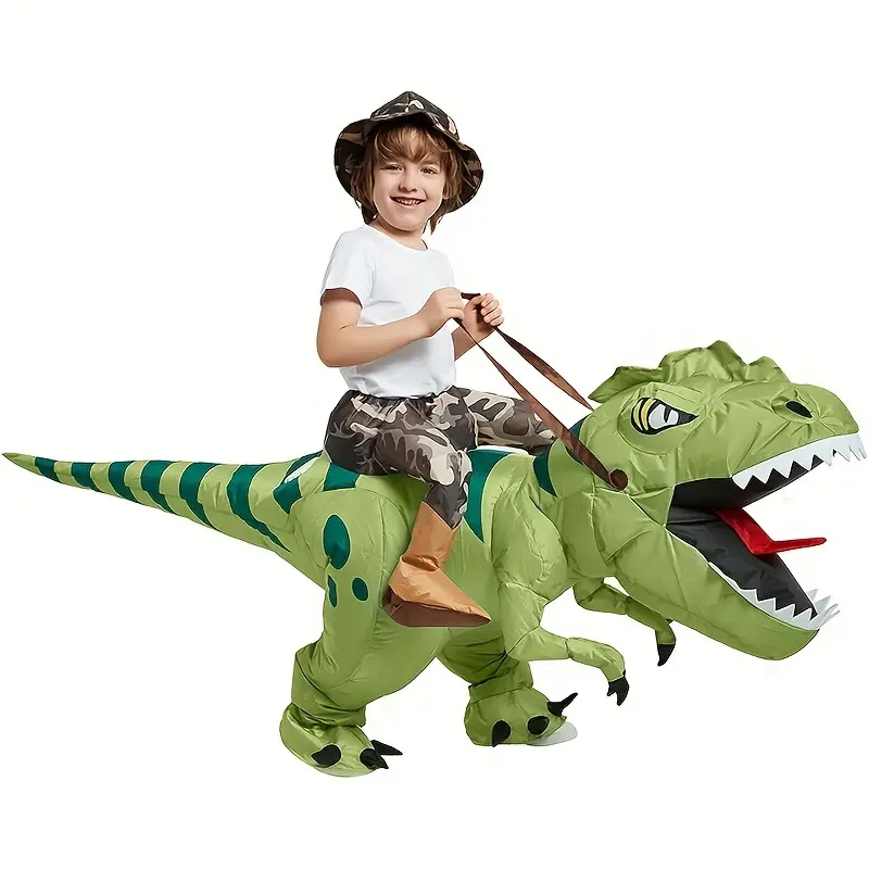 1pc, Tiranossauro Rex Verde Dinossauro Terno Família Pai Roupas Adulto  Roupas Infláveis ​​Halloween Dia