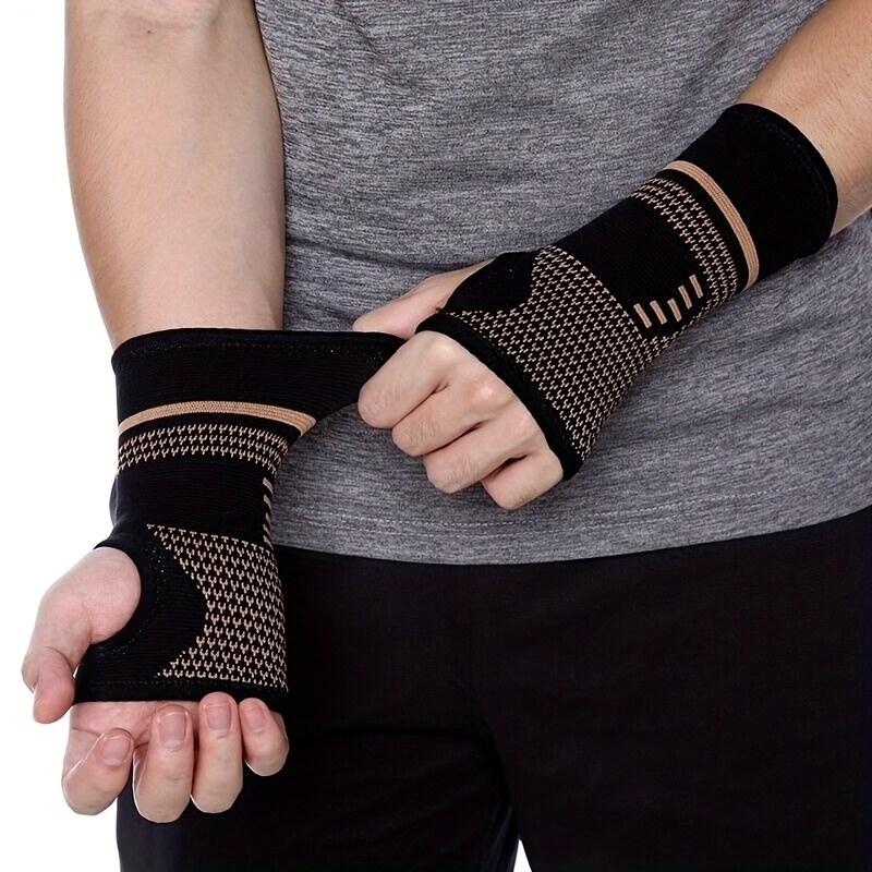 1 / 2pcs Wrist Support Gym Sports Wristband Poignet Palm Guard Protecteur  Réglable Poignet Brace Strap Compression Gants d’entraînement