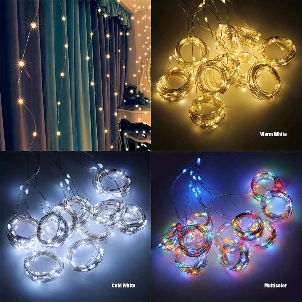 Curtain Lights for Bedroom, 200 Led Hanging String Lights 200 LED Warm  White