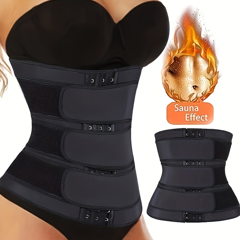 Waist Trainer For Women Tummy Cincher Sweat Sauna Workout Body Shaper For  Weight Loss (Zipper Closure)