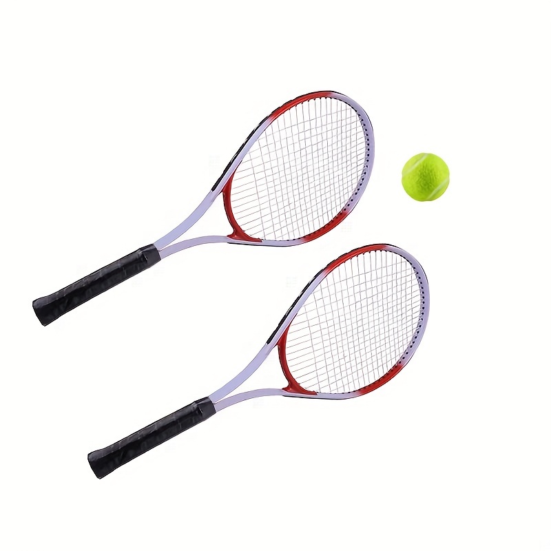 Raquetas de tenis para adultos, juego de raquetas de tenis de 27 pulgadas,  incluye raqueta de tenis, pelotas de tenis, sobreagarre, amortiguadores de