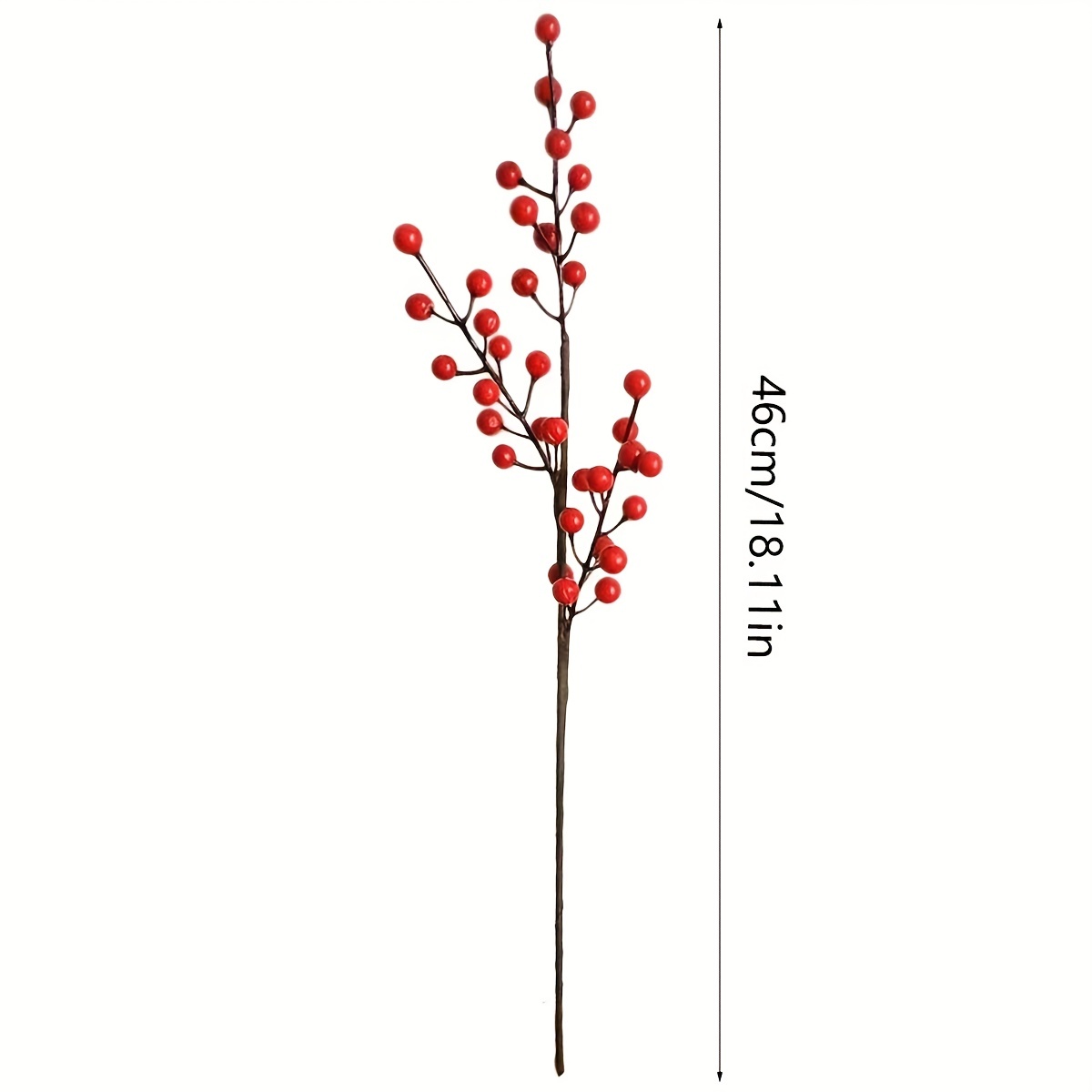 10pcs Artificial Red Berry Stems Durable Holly Christmas Berries