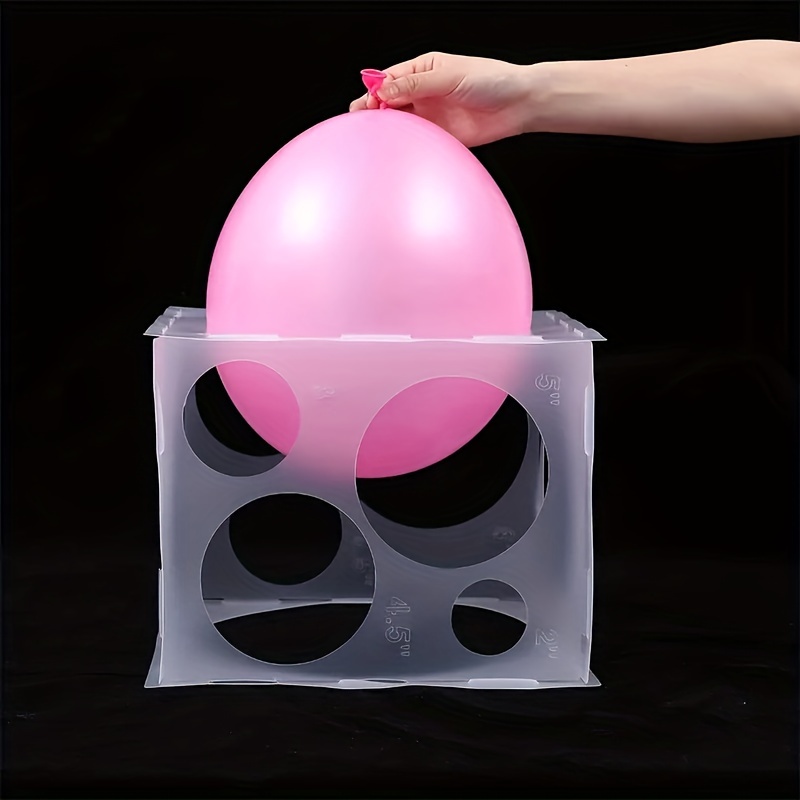11 Holes Strong Collapsible Plastic Balloon Sizer Cube Box - Temu