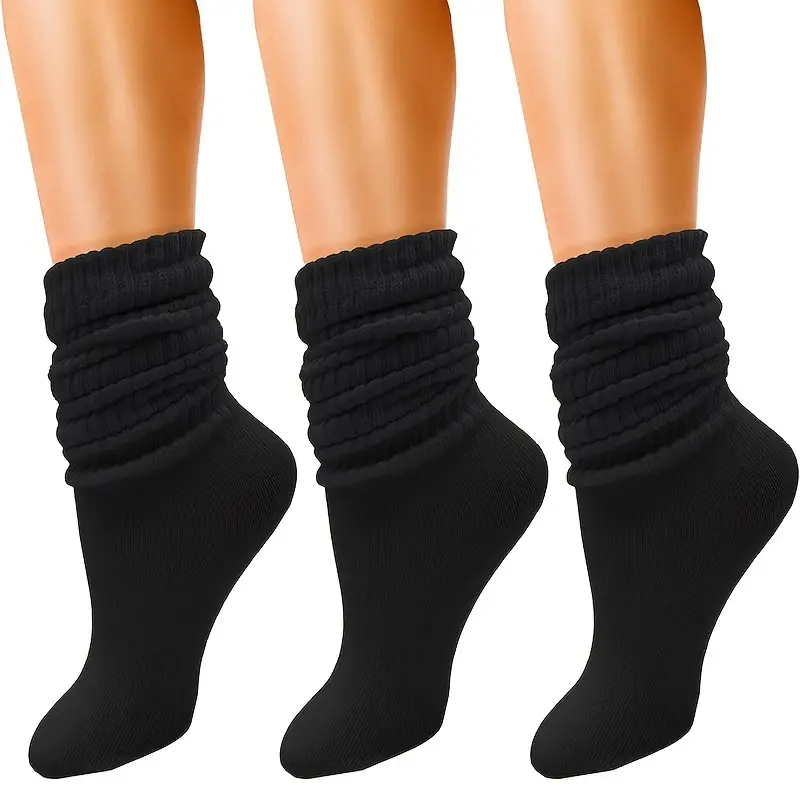 Slouch Socks Women Men Winter Knee High Scrunch Socks - Temu Canada