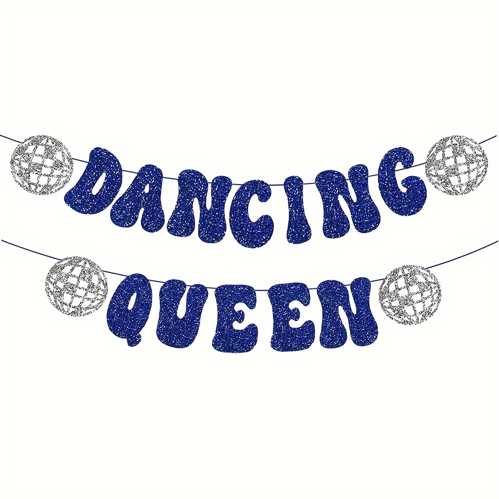 Dancing Queen Party Decorations Supplies Glitter Dancing - Temu