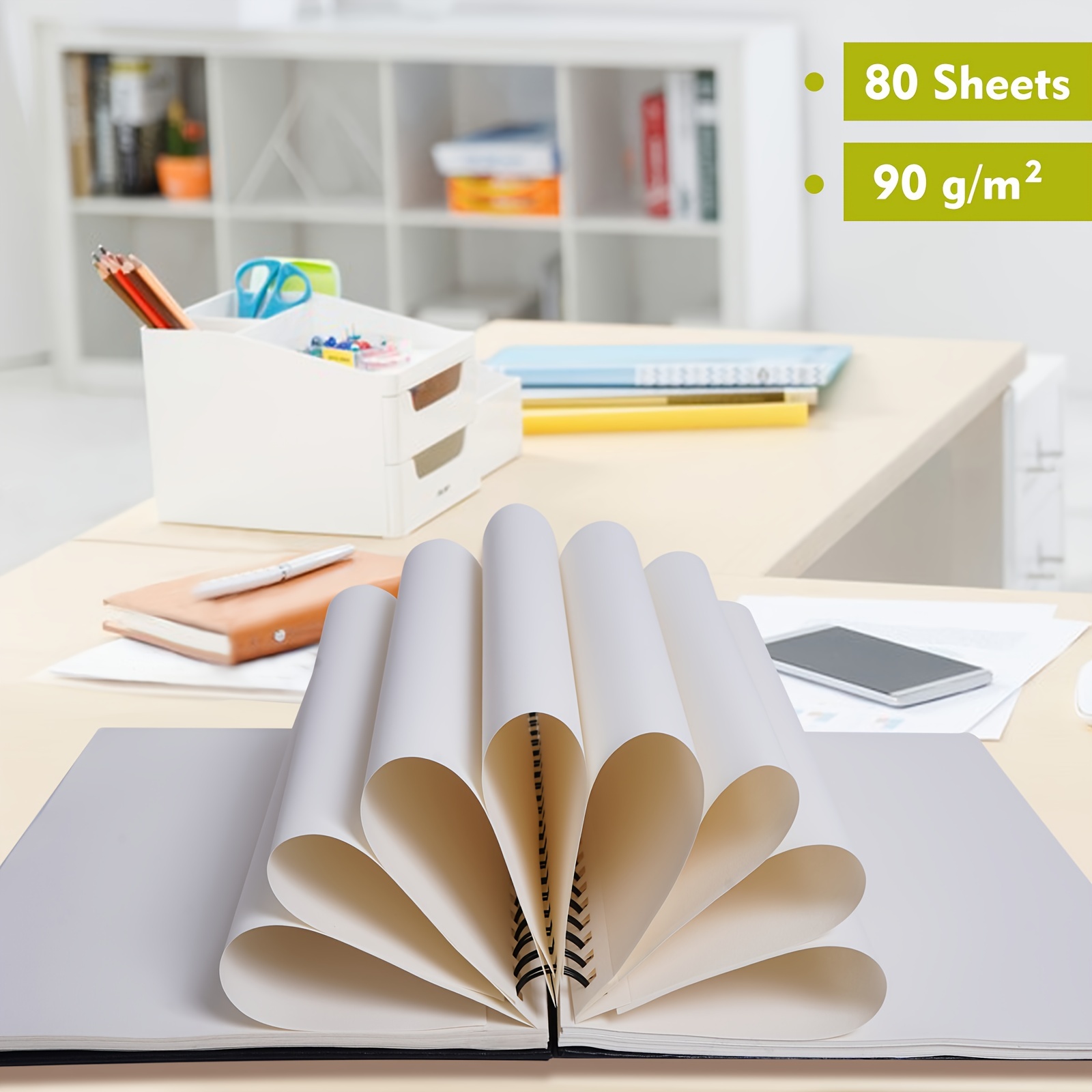 5.5 x 8.3 Inch Sketch Book for Kids and Adults, 112 Sheets (68lb/100gsm),  Ideal for Drawing