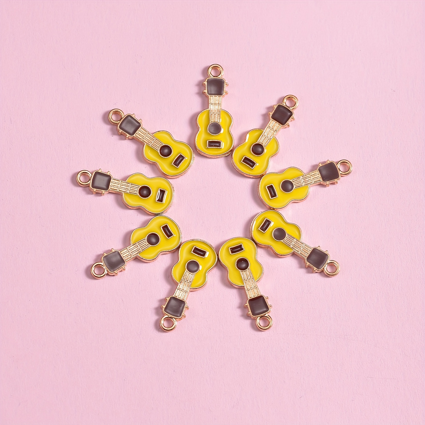 10pcs Guitar Alloy Pendant Jewelry Set