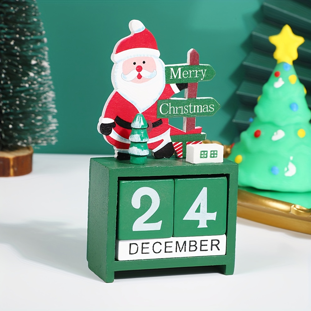 Christmas Advent Countdown Calendar Number Date Wooden - Temu
