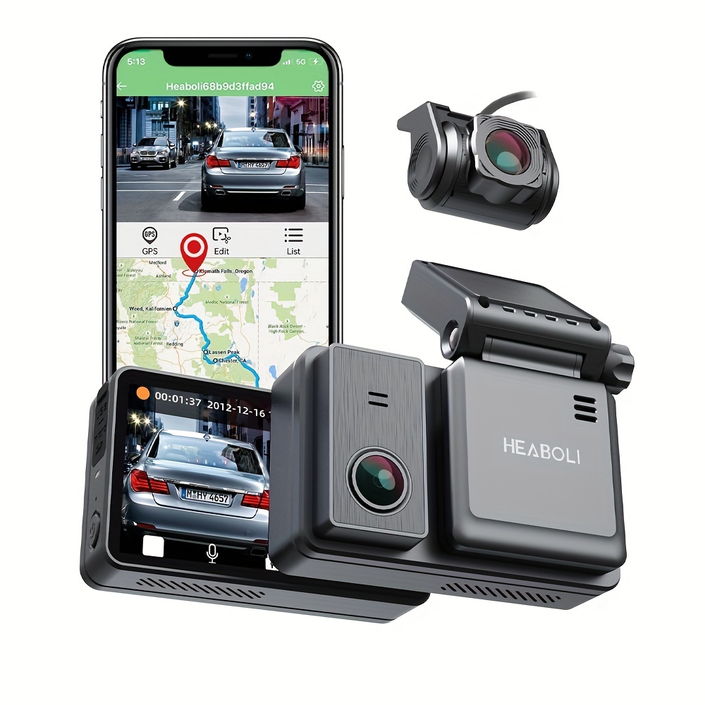 Dash Cam 4K WiFi 2160P Dash Camera for Cars, Mini Front Car Camera,  Wireless Mini Dash Cam with App, Night Vision. 24H Parking Mode, G-Sensor,  Loop