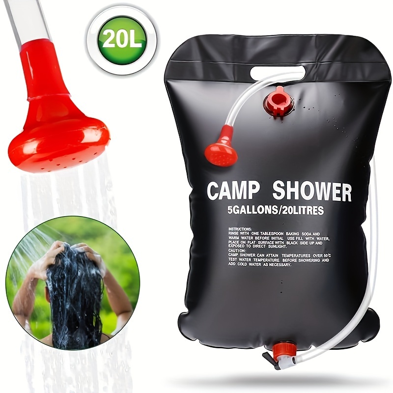 20L Portable Solar Shower Bag for Outdoor Camping & Travel