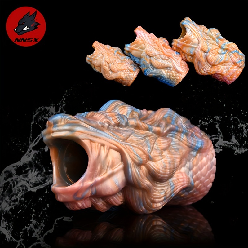 1pc Animal Dragon Reusable Penis Sleeve Soft Silicone Material Cock Enlarger Delay Ejaculation Male Cock Rings Sex Toys For Men Silicone Penis Enlargement Sleeve