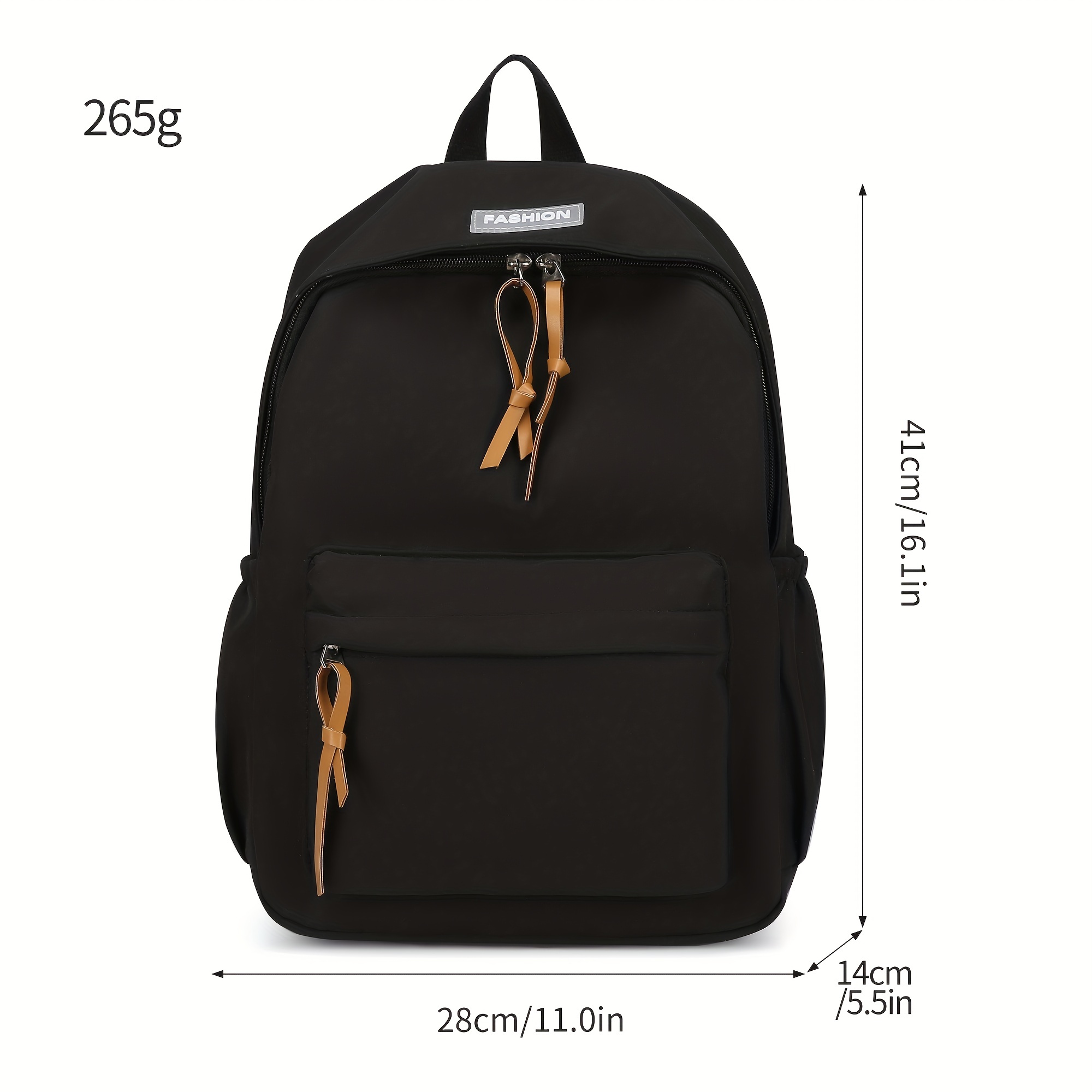 School Bag Small Fresh Campus Travel Backpack Solid Color Student