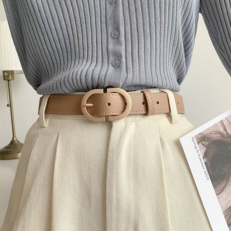 Cinturones Cuero Ajustados Mujer Cinturón Jeans Cintura - Temu