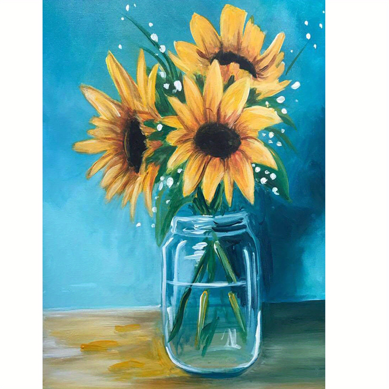 Artificial Diamond Painting Kits Adult Sunflower Artificial - Temu