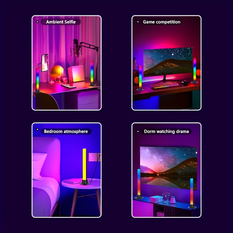 LTS FAFA Lampe Connectée avec 19 Modes Dynamiques et Modes de  Synchronisation de Musique, RGB Barre