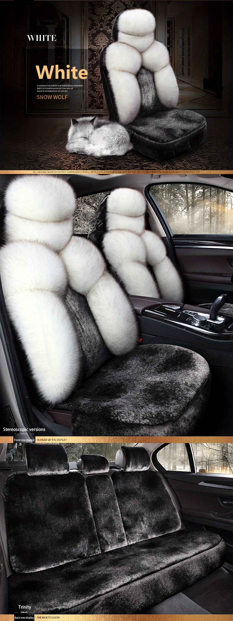 Kaufe Autositzbezüge, komplettes Set, warmer Plüsch für den Winter,  Autostühle, Bezugspolster, Arschschutz, Kissen, Auto-Innenzubehör