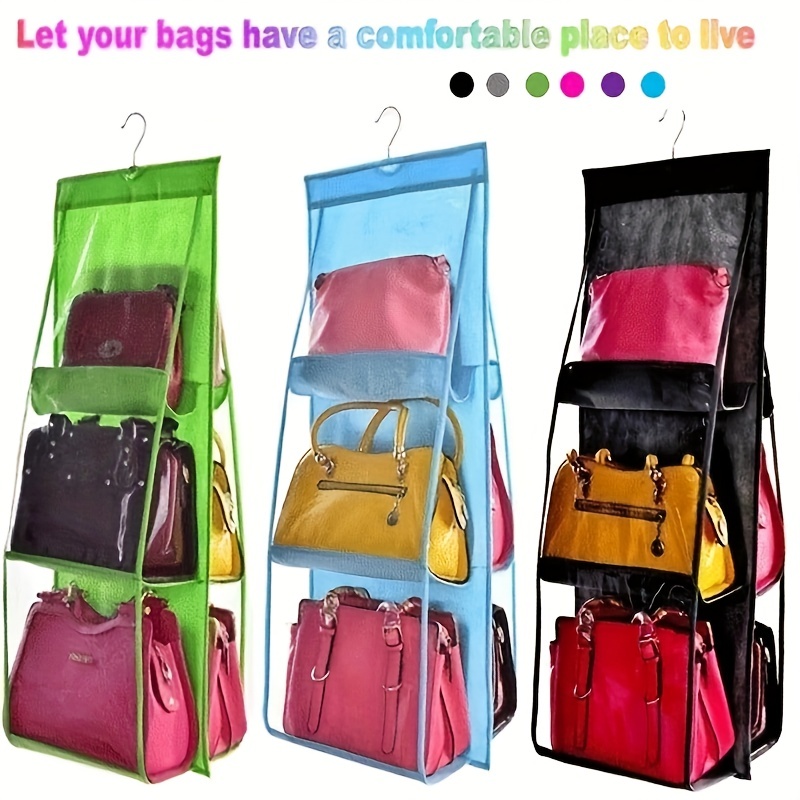 Hanging Clear Double sided Bag Organizer Foldable Wardrobe - Temu