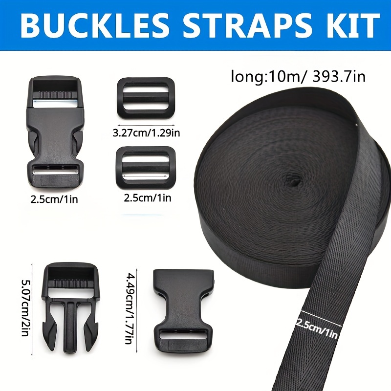 Buckle Set 10 Quick release Plastic Clasp With Luggage Belt - Temu