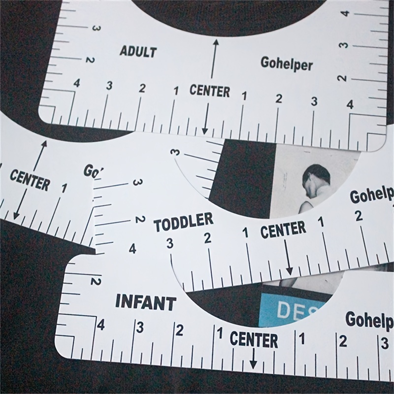 T-Shirt Alignment Ruler Tool T Shirt Ruler Guide T-shirt Vinyl Guide Tee  Ruler Guide for Applying Vinyl and Sublimation Designs Centering Tool HTV  Alignment