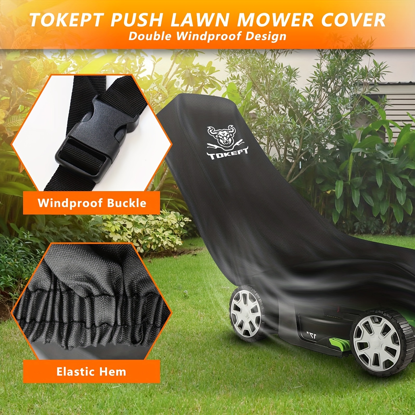 72x46x54 Heavy Duty Riding Lawn Mower Mowers Tractor Cover Garden  Waterproof