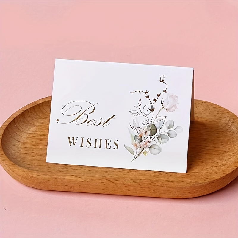 Chic Watercolor Printing Gilt Letter Cards With Envelopes - Temu